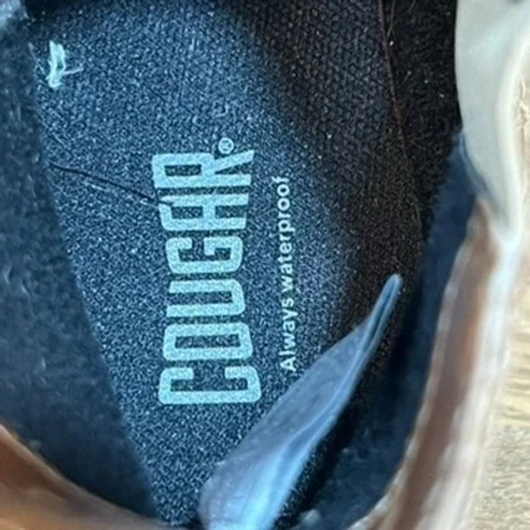 Cougar Womens Chelsea Boots 7 Brown Leather Ankle Zip Chunky Tan Zip Outerwear - Picture 10 of 16